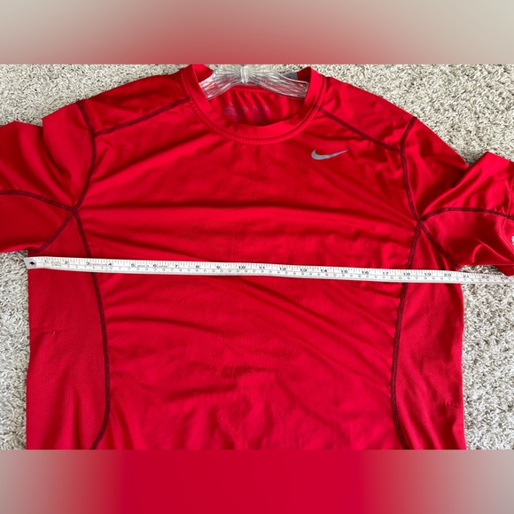 Nike Pro Combat Dri Fit Red Shirt - Picture 4 of 8